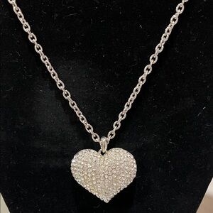 Elegant Silver Heart Pendant Necklace